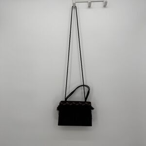 Sasha Black Vintage Feather Crossbody Bag Y2k Formal